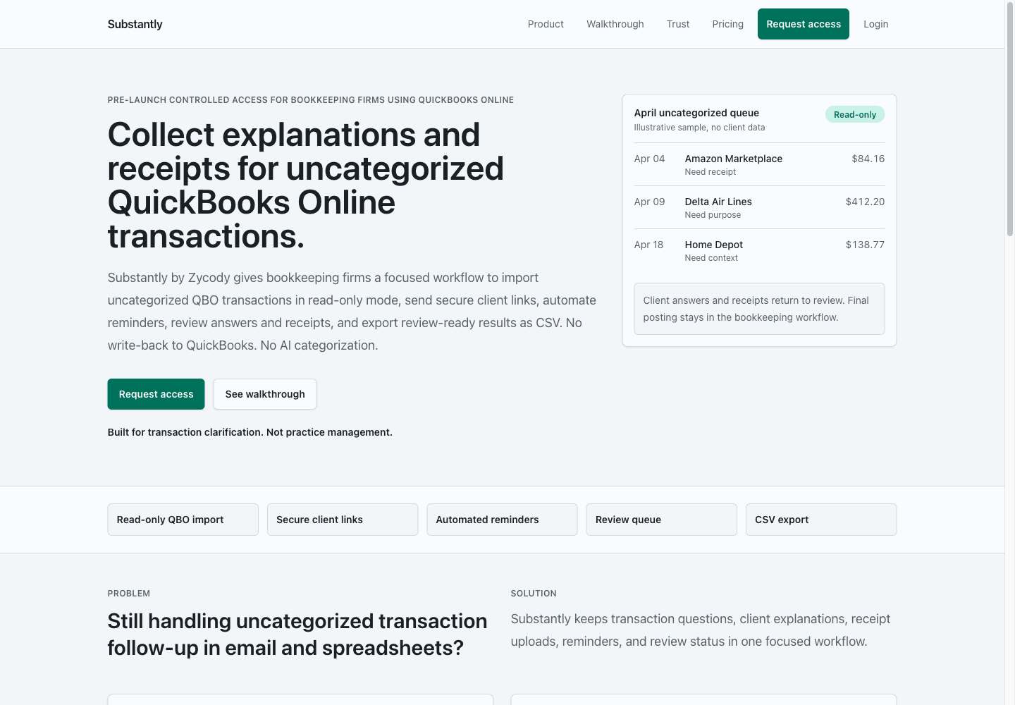 Screenshot of the Substantly homepage after the public rebrand